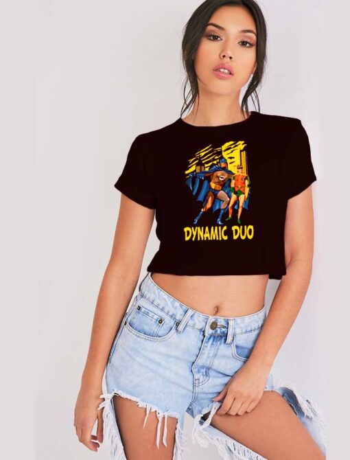 Batman Classic Dynamic Duo Heroes Crop Top Shirt