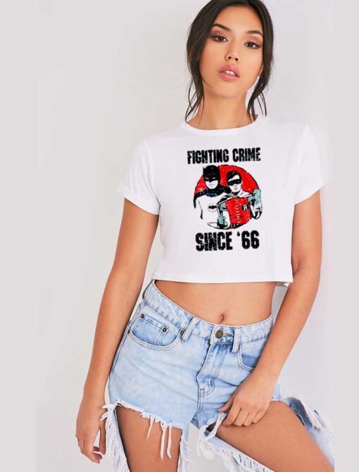 Batman Classic Fighting Crime Since 66 Crop Top Shirt