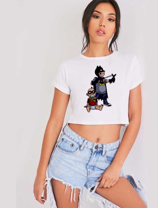 Batman Robin Funny Baby Crop Top Shirt