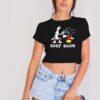 Best Buds Mickey Mouse Bugs Bunny Crop Top Shirt