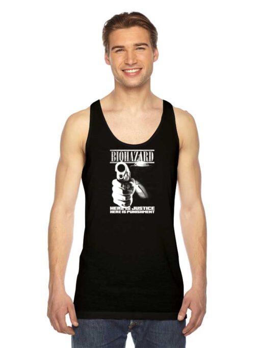 Biohazard Here Is Justice Here Is Punishment Tank Top