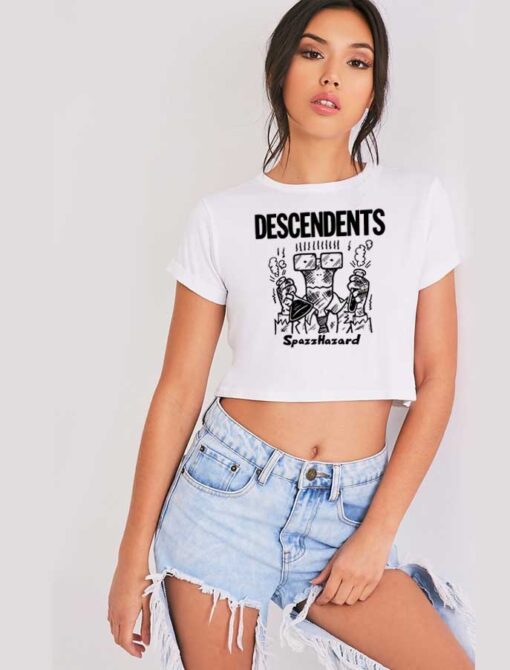 Descendents Spazz Hazard Band Crop Top Shirt