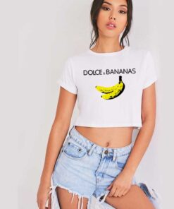 Dolce And Bananas Art Crop Top Shirt