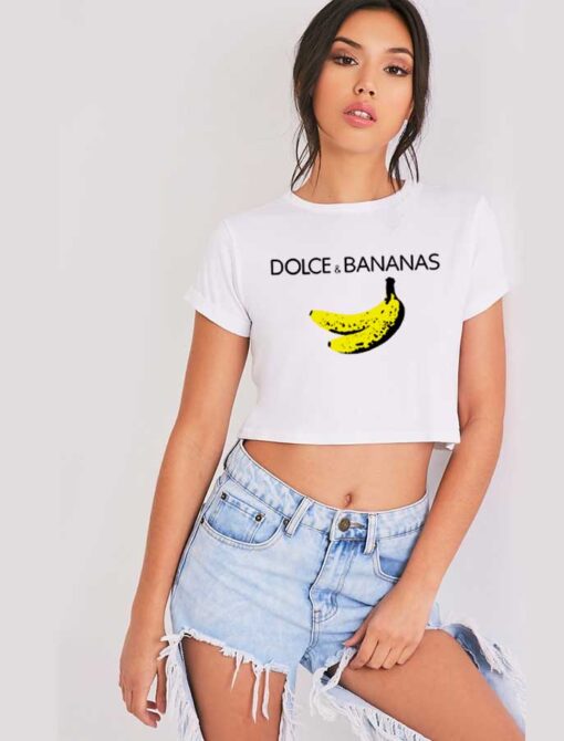 Dolce And Bananas Art Crop Top Shirt