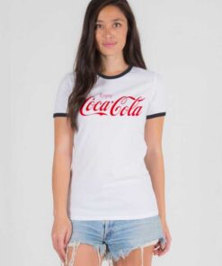 Enjoy Coca-Cola Soda Soft Drink Ringer Tee