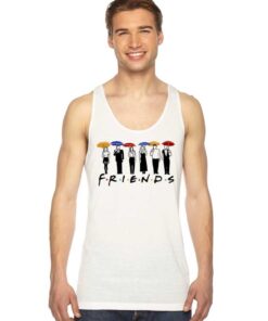 Friends Umbrella Tv Series Movie Illustration Tank Top