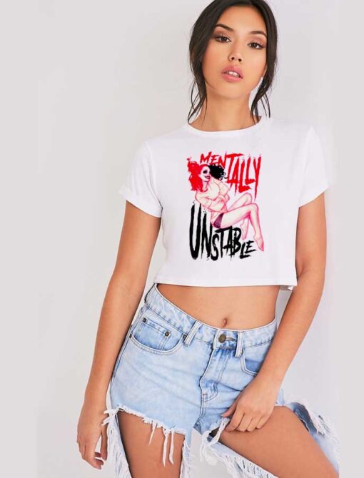 Harley Quinn Mentally Unstable Mind Crop Top Shirt