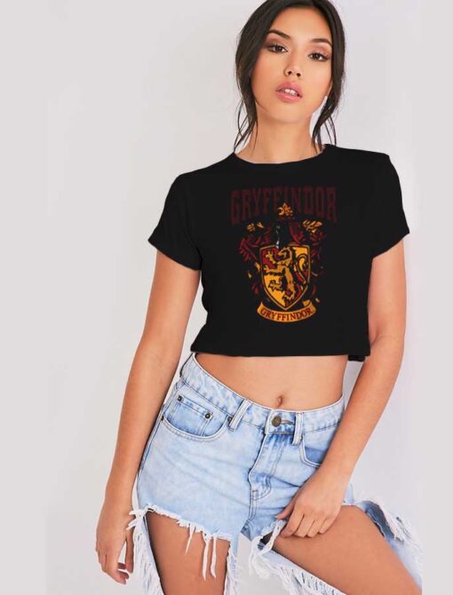 Harry Potter Gryffindor House Badge Crop Top Shirt