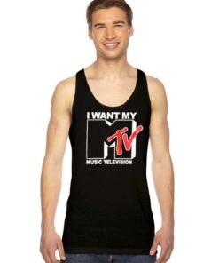 I Want My Music Television MTV Logo Tank Top