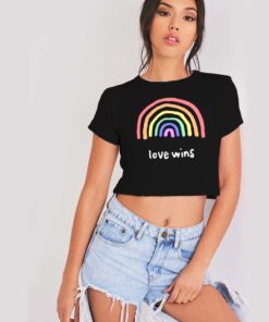 Love Wins Rainbow Pride Crop Top Shirt