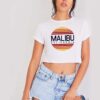 Malibu California Beach Vintage Crop Top Shirt