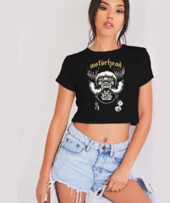 Motorhead Against The Grain Logo Crop Top Shirt