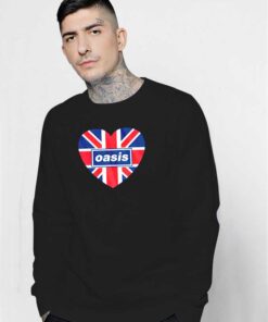 Oasis Love British Flag Logo Sweatshirt