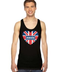 Oasis Love British Flag Logo Tank Top