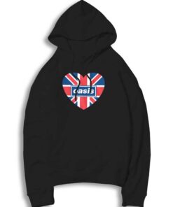 Oasis Love British Flag Logo Hoodie