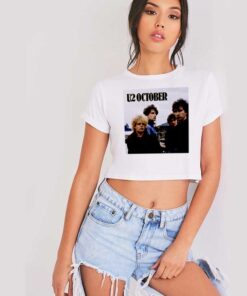 October U2 Band Vintage Crop Top Shirt