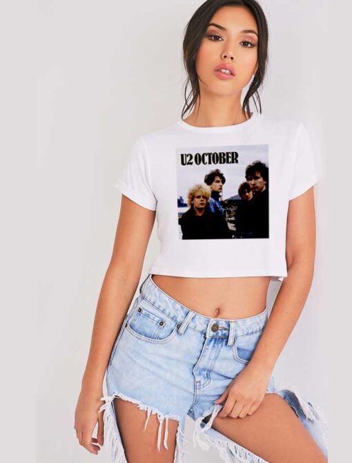 October U2 Band Vintage Crop Top Shirt