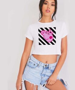 Peppa Pig x OFF White Collab Logo Crop Top Shirt