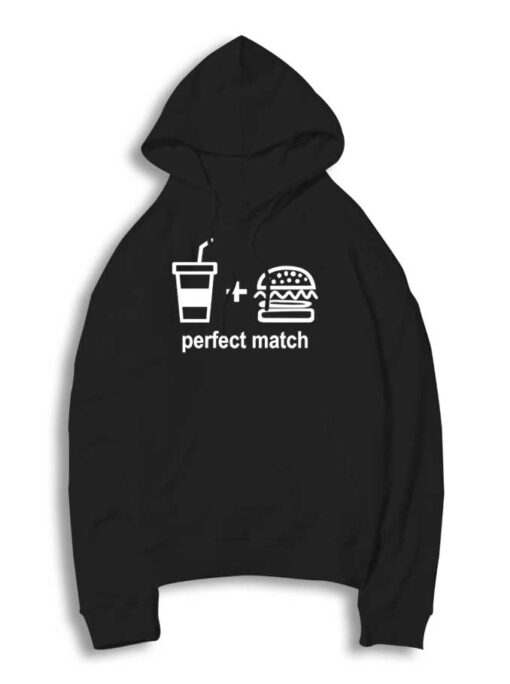 Perfect Match Drink And Burger Hoodie