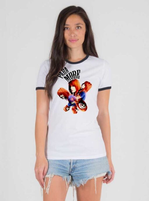 Retro Paramore Hayley Band Ringer Tee