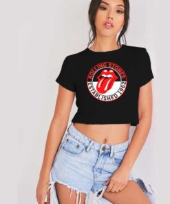 Retro Rolling Stones Established 1962 Crop Top Shirt