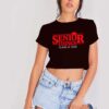 Retro Senior Things Graduation Seniors 2020 Crop Top Shirt