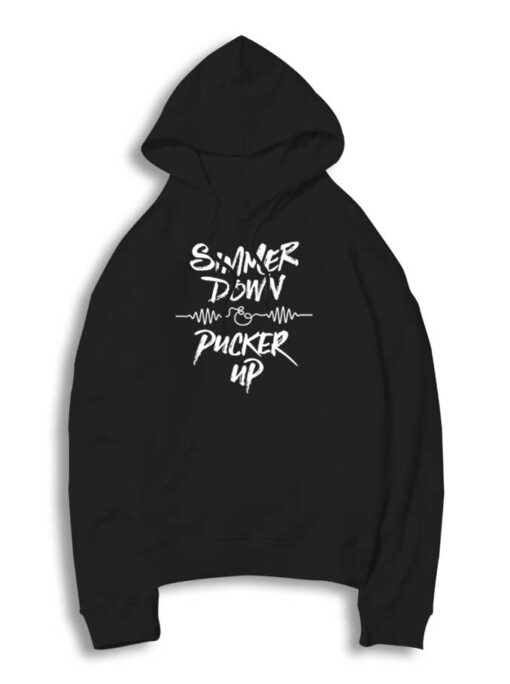 Simmer Down And Pucker Up Heartbeat Hoodie