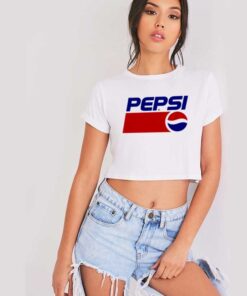 Soft Drink King Pepsi Logo Crop Top Shirt