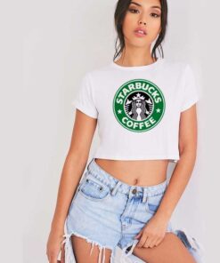 Starbucks Coffee Cafe Logo Crop Top Shirt