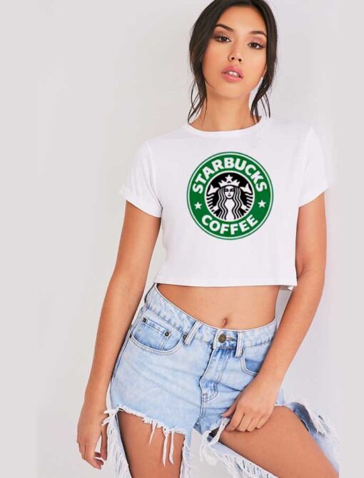 Starbucks Coffee Cafe Logo Crop Top Shirt