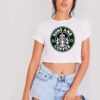 Starbucks Guns And Coffee Store Crop Top Shirt