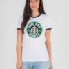 Starbucks Guns And Coffee Store Ringer Tee