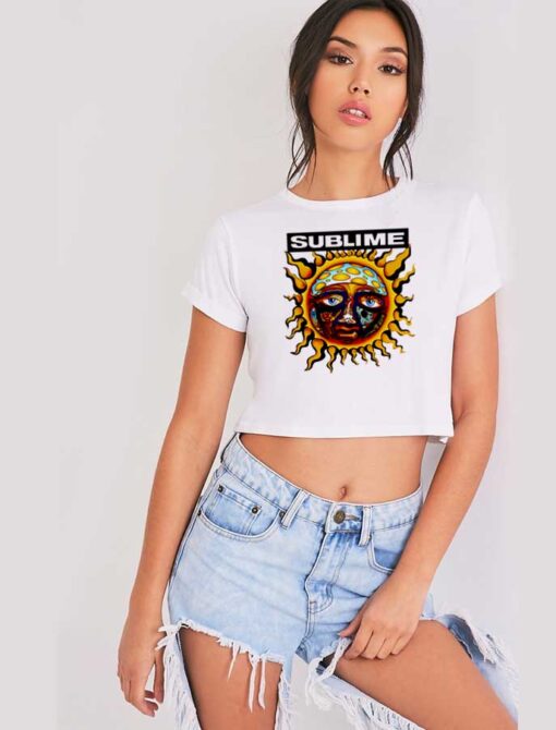 Sun Sublime 40oz To Freedom Band Crop Top Shirt