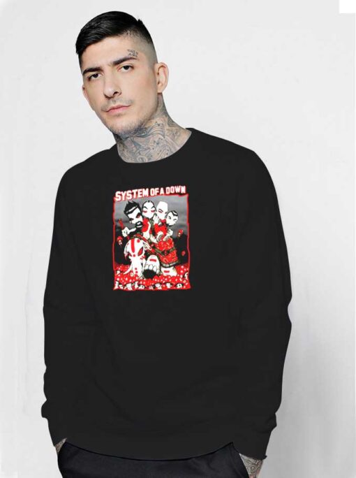 System Of A Down Cartoon Style Sweatshirt