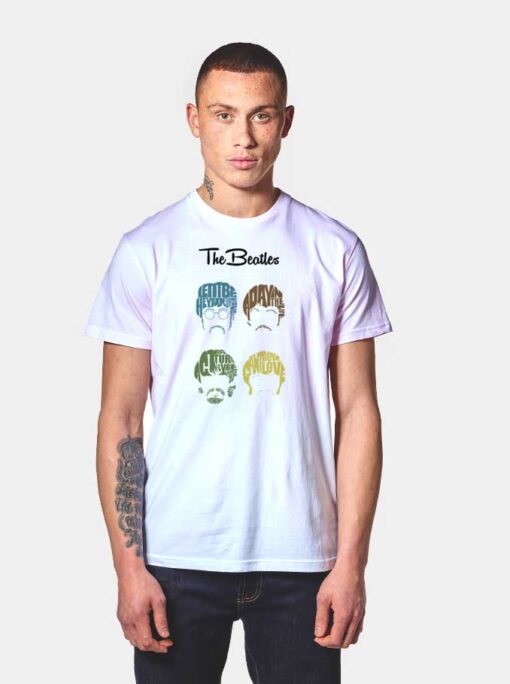 The Beatles Cartoon Head Band T Shirt