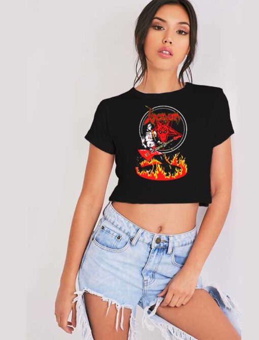 Venom Band The Hell Red Devil Crop Top Shirt