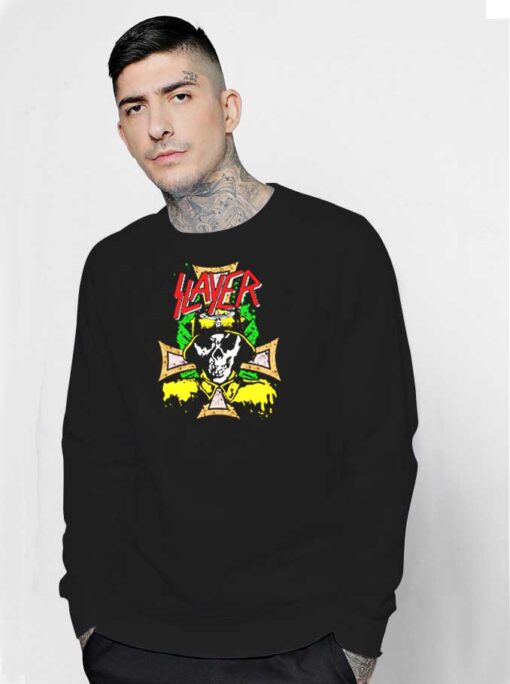 Vintage Slayer Skull Head Logo Sweatshirt