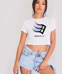 Windows Classic 100 Percent Japanese Crop Top Shirt