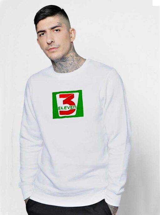 3 Eleven Logo 7 11 Inspired Parody Sweatshirt