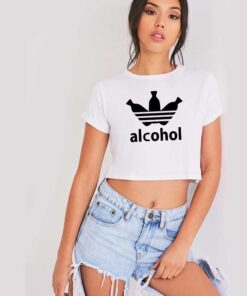 Adidas Parody Alcohol Bottle Inspired Crop Top Shirt