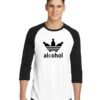 Adidas Parody Alcohol Bottle Inspired Raglan Tee