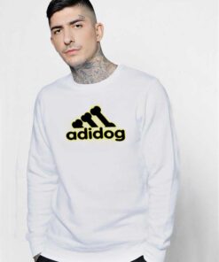 Adidog Parody Dog Bones Logo Sweatshirt