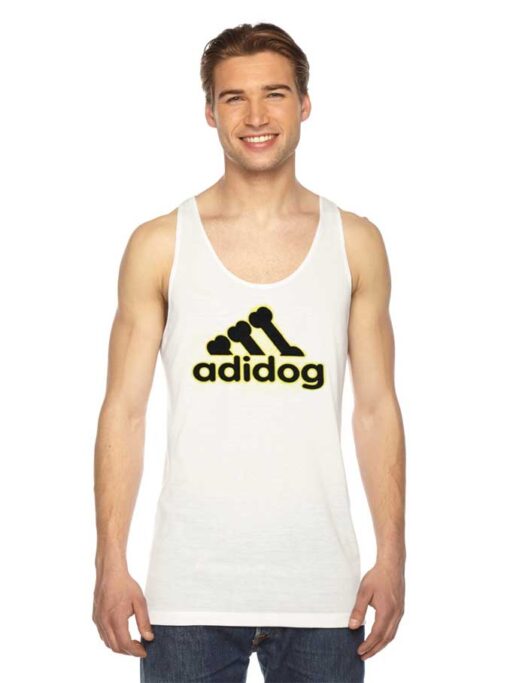 Adidog Parody Dog Bones Logo Tank Top