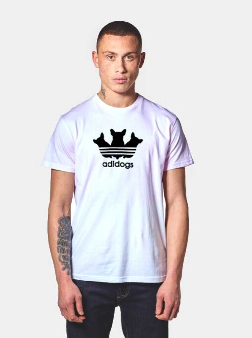 Adidogs Inspired Dog Adidas Parody T Shirt