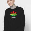 Aids Reggae Marijuana Adidas Parody Sweatshirt