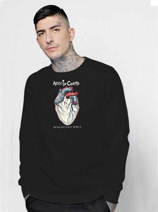 Alice In Chains Black Gives Way To Blue Heart Sweatshirt