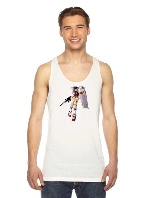 Anime Girl 7 Eleven Gundam Robot Tank Top