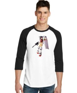 Anime Girl 7 Eleven Gundam Robot Raglan Tee