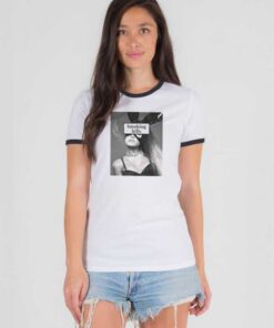 Ariana Grande Smoking Kills Bunny Girl Ringer Tee