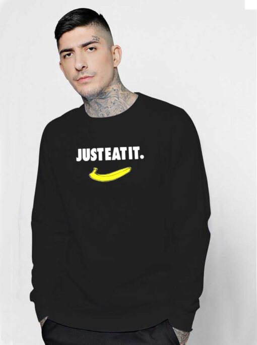 Banana Art Just Eat It Nike Inspired Sweatshirt